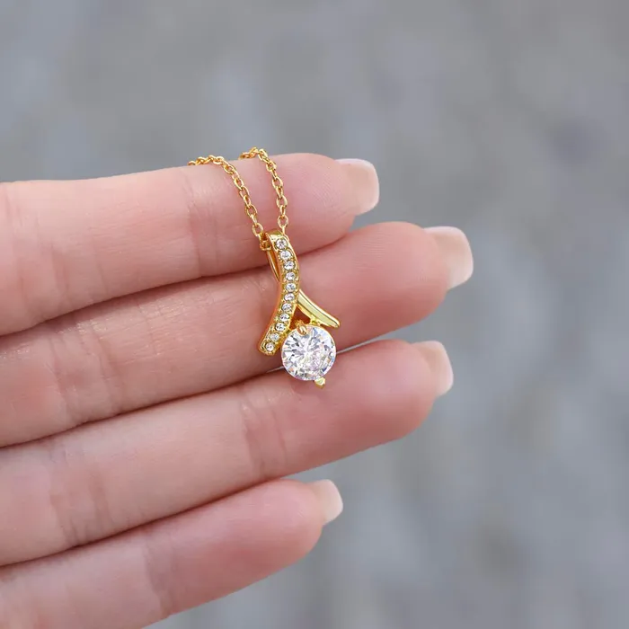 Necklaces ShineOn Fulfillment Anniversary Gift For Her I Love You Forever Anniversary Gift Idea For Wife Girlfriend or Fiance Drop Pendant Necklace Heartfelt Anniversary Message