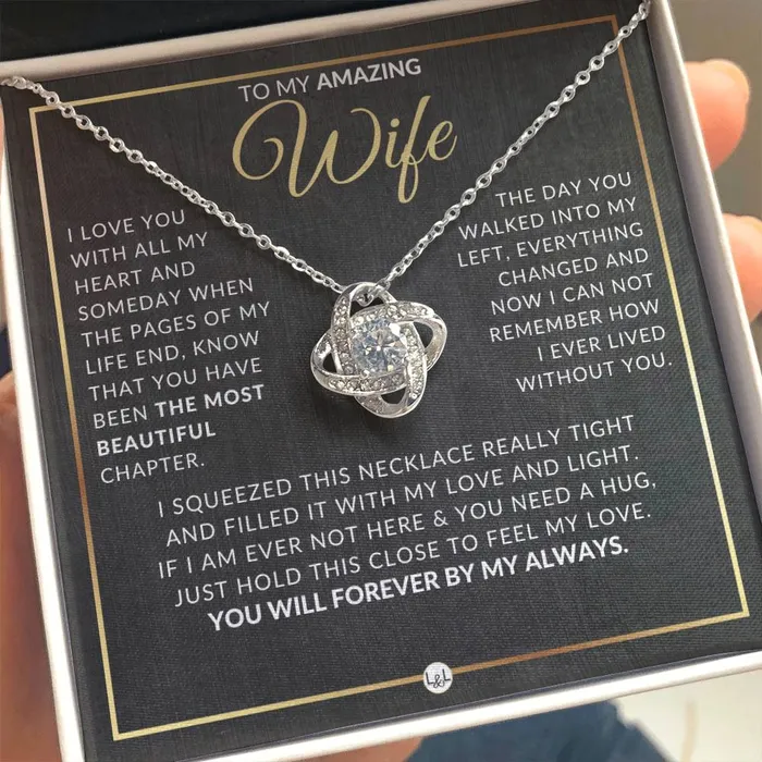 Necklaces ShineOn Fulfillment Best Gift For Wife Beautiful Womens Pendant Necklace For Your Wife Heartfelt Message For Her From Husband