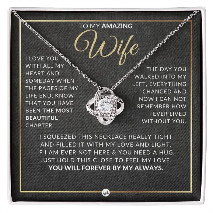 Necklaces ShineOn Fulfillment Best Gift For Wife Beautiful Womens Pendant Necklace For Your Wife Heartfelt Message For Her From Husband