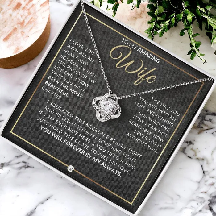 Necklaces ShineOn Fulfillment Best Gift For Wife Beautiful Womens Pendant Necklace For Your Wife Heartfelt Message For Her From Husband