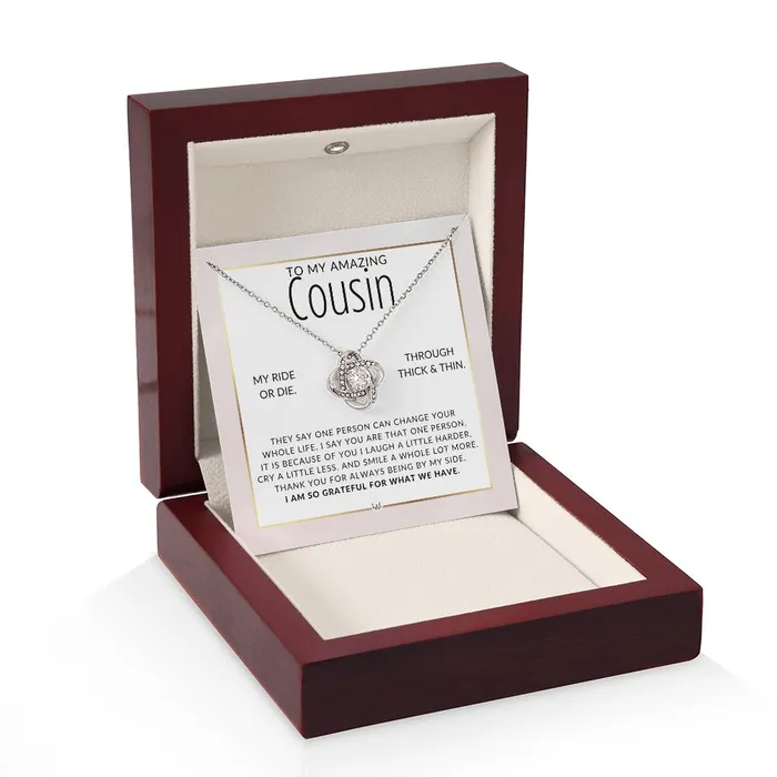 Necklaces ShineOn Fulfillment Gift For Female Cousin Ride Or Die Pendant Necklace Present For Girl Cousin Great For Christmas Her Birthday Or As An Encouragement Gift