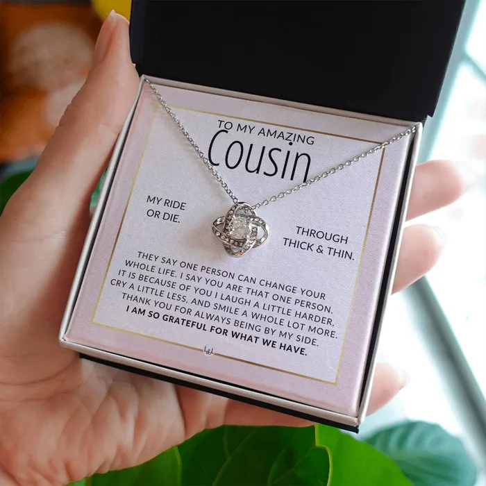 Necklaces ShineOn Fulfillment Gift For Female Cousin Ride Or Die Pendant Necklace Present For Girl Cousin Great For Christmas Her Birthday Or As An Encouragement Gift
