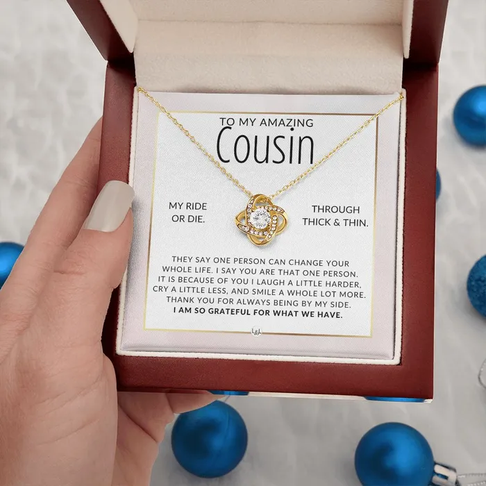 Necklaces ShineOn Fulfillment Gift For Female Cousin Ride Or Die Pendant Necklace Present For Girl Cousin Great For Christmas Her Birthday Or As An Encouragement Gift