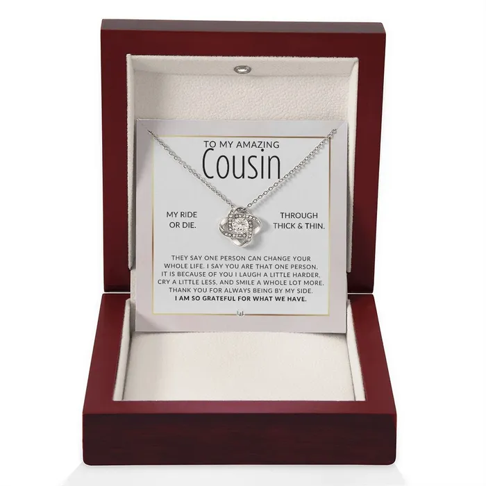 Necklaces ShineOn Fulfillment Gift For Female Cousin Ride Or Die Pendant Necklace Present For Girl Cousin Great For Christmas Her Birthday Or As An Encouragement Gift