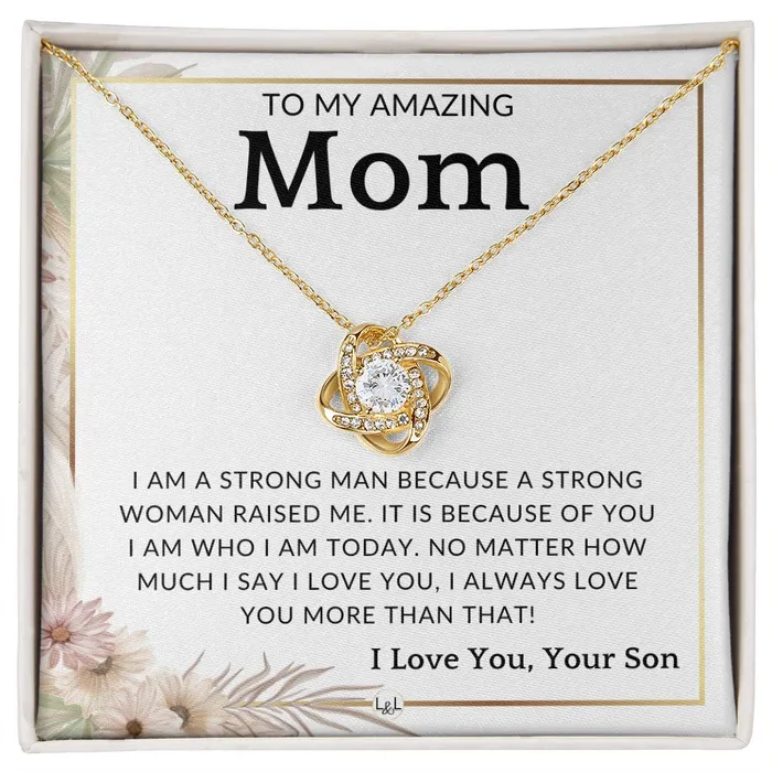 Necklaces ShineOn Fulfillment Gift for Mom From Son A Strong Woman To Mother From Son Beautiful Womens Pendant Necklace Great For Mothers Day Christmas or Her Birthday Necklaces ShineOn Fulfillment Gift for Mom From Son A Strong Woman To Mother From Son Beautiful Womens Pendant Necklace Great For Mothers Day Christmas or Her Birthday