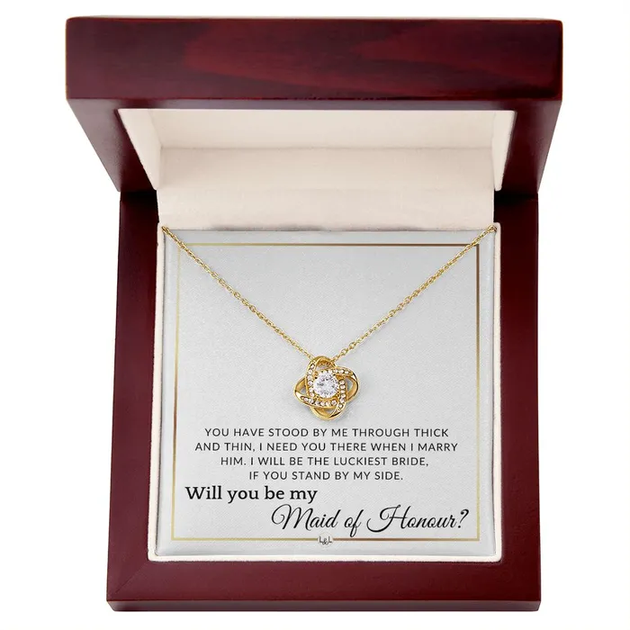 Necklaces ShineOn Fulfillment Maid of Honour Proposal Wedding Party Necklace Gift From Bride I Need You There When I Marry Him Elegant White and Gold Wedding Theme