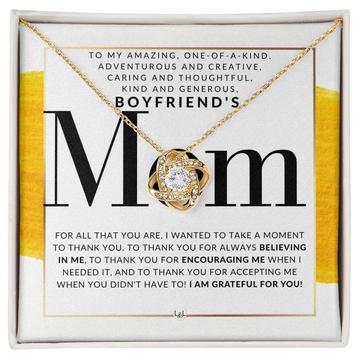 Necklaces ShineOn Fulfillment My Boyfriends Mom Necklace Great For Mothers Day Christmas Her Birthday Or As An Encouragement Gift