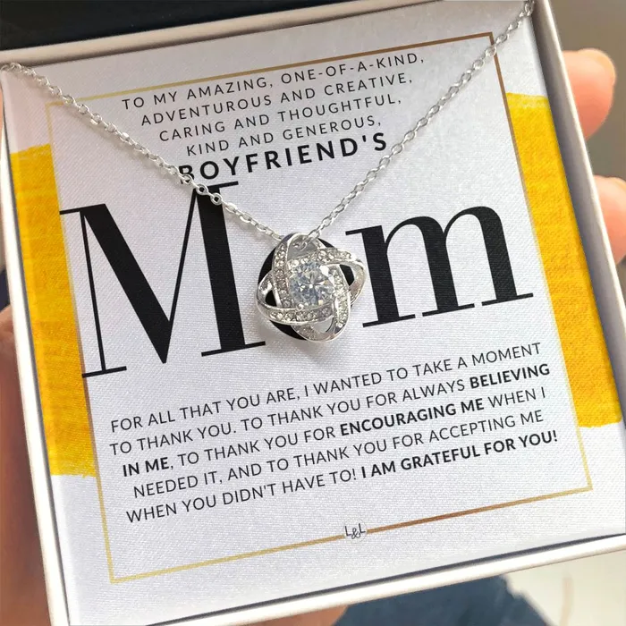 Necklaces ShineOn Fulfillment My Boyfriends Mom Necklace Great For Mothers Day Christmas Her Birthday Or As An Encouragement Gift