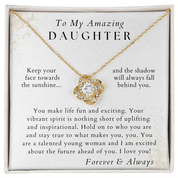 Necklaces ShineOn Fulfillment Stay True Daughter Necklace Gift from Mom or Dad Birthday Graduation Valentines Christmas Gifts