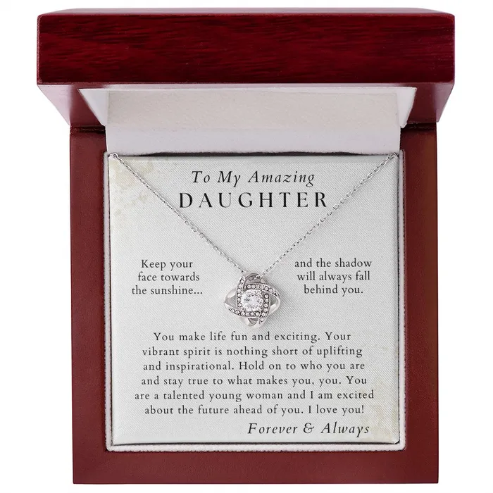 Necklaces ShineOn Fulfillment Stay True Daughter Necklace Gift from Mom or Dad Birthday Graduation Valentines Christmas Gifts