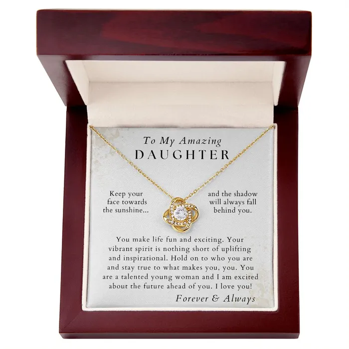 Necklaces ShineOn Fulfillment Stay True Daughter Necklace Gift from Mom or Dad Birthday Graduation Valentines Christmas Gifts