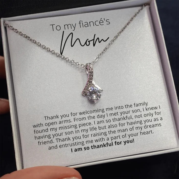 Necklaces ShineOn Fulfillment Thank You for Your Support To My Fiancs Mom Alluring Beauty Pendant Necklace For Your Future Mother In Law Gift for Grooms Mom Necklaces ShineOn Fulfillment Thank You for Your Support To My Fiancs Mom Alluring Beauty Pendant Necklace For Your Future Mother In Law Gift for Grooms Mom