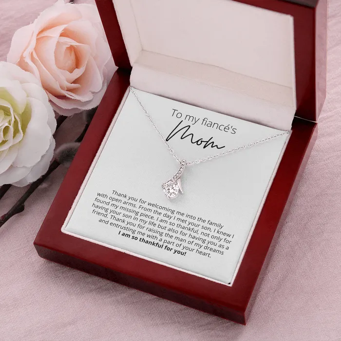 Necklaces ShineOn Fulfillment Thank You for Your Support To My Fiancs Mom Alluring Beauty Pendant Necklace For Your Future Mother In Law Gift for Grooms Mom