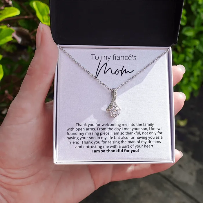 Necklaces ShineOn Fulfillment Thank You for Your Support To My Fiancs Mom Alluring Beauty Pendant Necklace For Your Future Mother In Law Gift for Grooms Mom