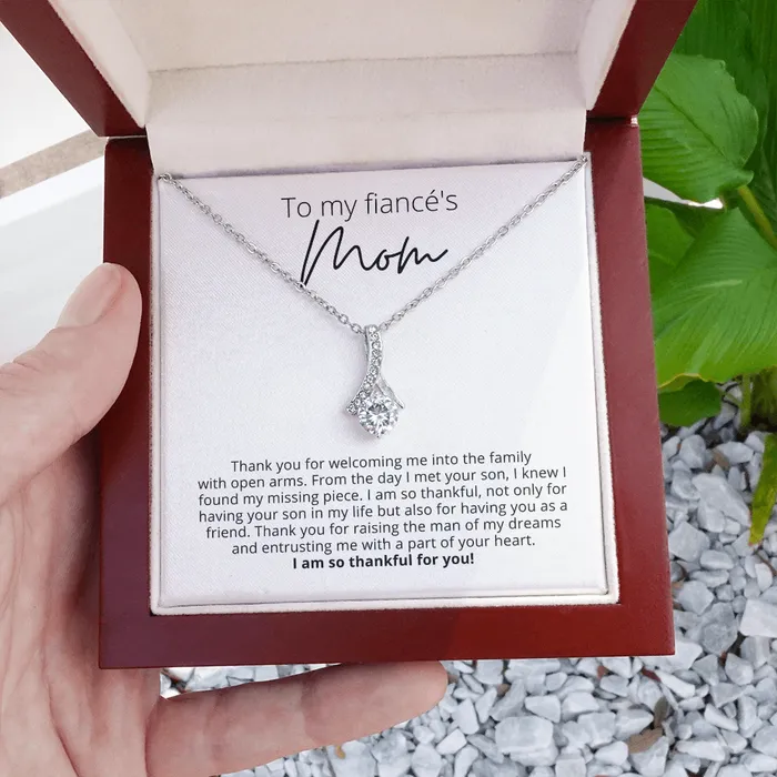 Necklaces ShineOn Fulfillment Thank You for Your Support To My Fiancs Mom Alluring Beauty Pendant Necklace For Your Future Mother In Law Gift for Grooms Mom