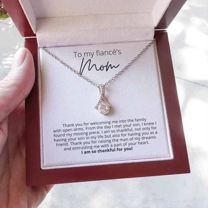 Necklaces ShineOn Fulfillment Thank You for Your Support To My Fiancs Mom Alluring Beauty Pendant Necklace For Your Future Mother In Law Gift for Grooms Mom