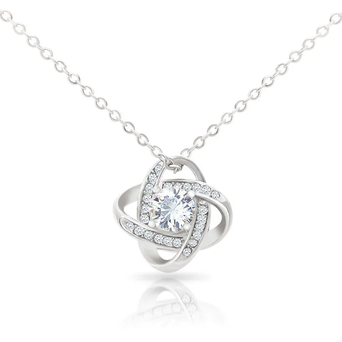 Necklaces ShineOn Fulfillment To My Beautiful Daughter I Love You Adult DaughterMom Gift Love Knot Pendant Necklace The Perfect Gift for Your Daughter
