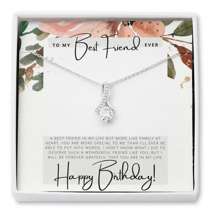 Necklaces ShineOn Fulfillment To my Best Friend Ever Happy Birthday Birthday Gift Pendant Necklace Necklaces ShineOn Fulfillment To my Best Friend Ever Happy Birthday Birthday Gift Pendant Necklace