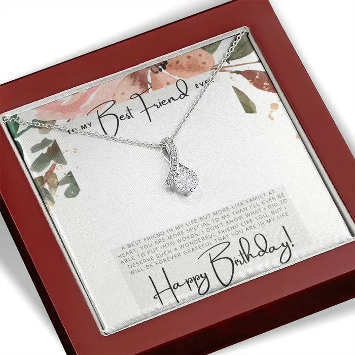 Necklaces ShineOn Fulfillment To my Best Friend Ever Happy Birthday Birthday Gift Pendant Necklace