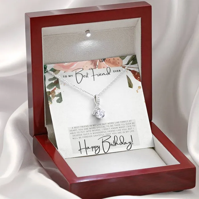 Necklaces ShineOn Fulfillment To my Best Friend Ever Happy Birthday Birthday Gift Pendant Necklace