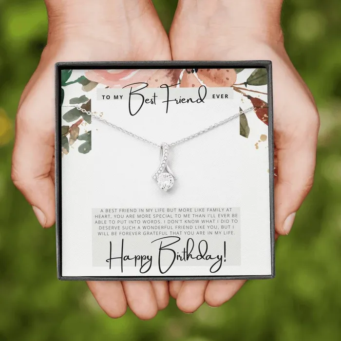 Necklaces ShineOn Fulfillment To my Best Friend Ever Happy Birthday Birthday Gift Pendant Necklace