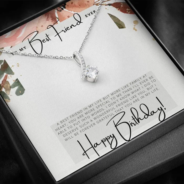 Necklaces ShineOn Fulfillment To my Best Friend Ever Happy Birthday Birthday Gift Pendant Necklace