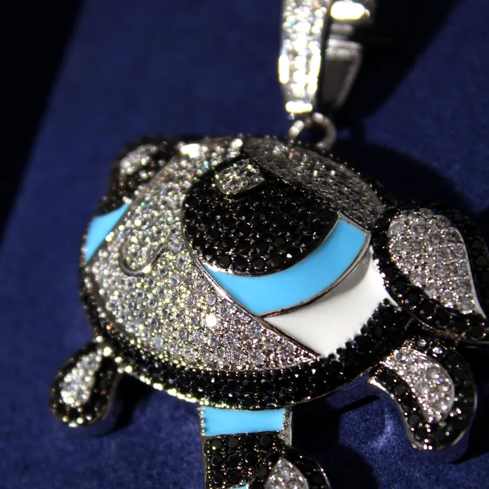 Necklaces The Icetruck Iced Out Cartoon Bubbles Pendant 925 SIlver
