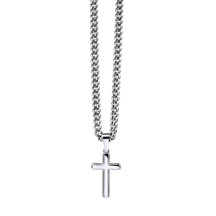 Necklaces To Dad From Son Mens Chain with Engravable Cross Necklace Christian Jewelry For Dad For Fathers Day Christmas or His Birthday ShineOn Fulfillment
