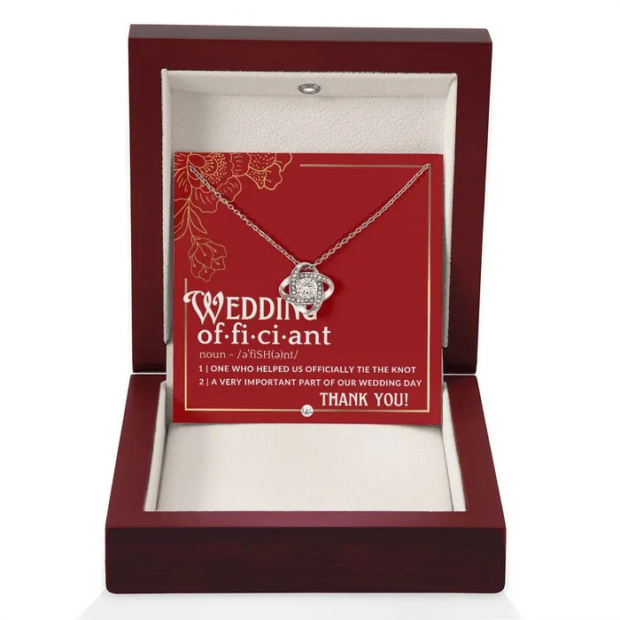 Officiant Gift Thank You Gift For Female Wedding Officiant Pastor Thank You For Marrying Us Necklace Red and Gold Wedding Theme ShineOn Fulfillment Necklaces