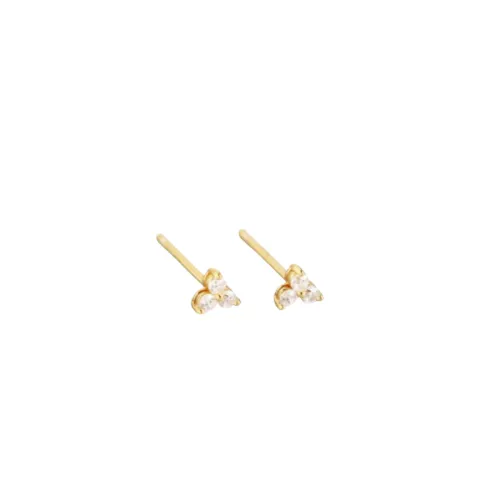 pau jewelry clover pave stud earrings Earrings