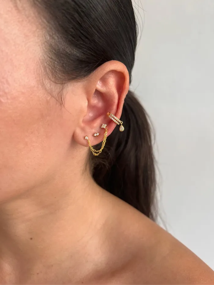 pau jewelry Earrings Water drop ear cuff