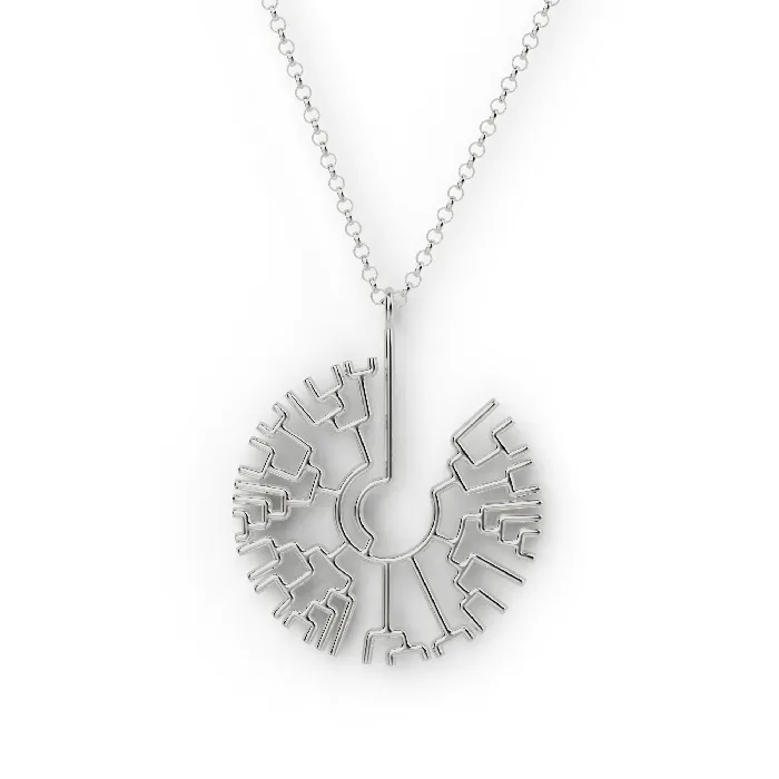 phylogenetic tree necklace silver sciencejewelry1824 Necklaces