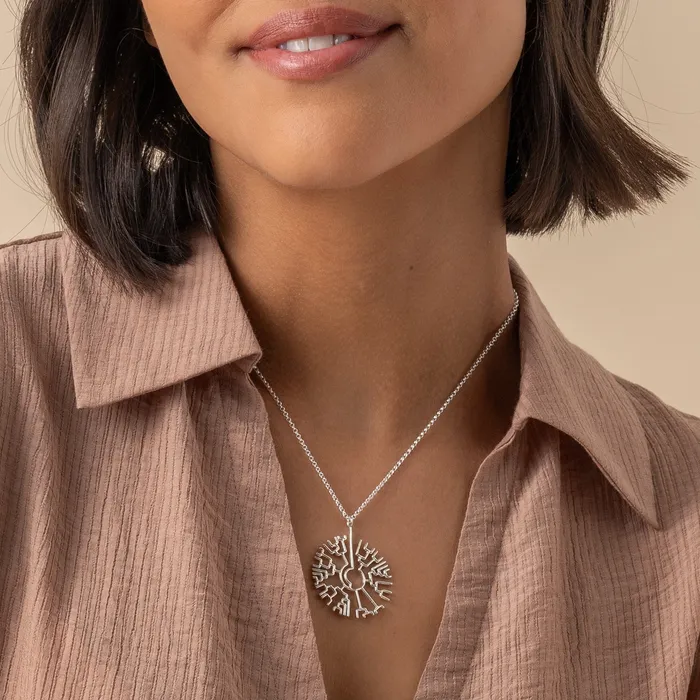 phylogenetic tree necklace silver sciencejewelry1824 Necklaces