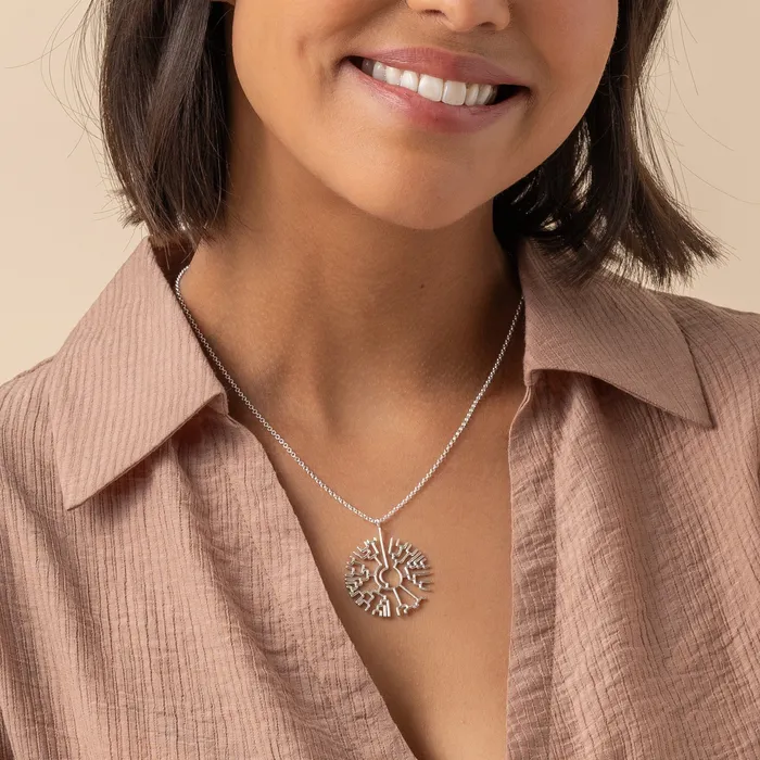 phylogenetic tree necklace silver sciencejewelry1824 Necklaces