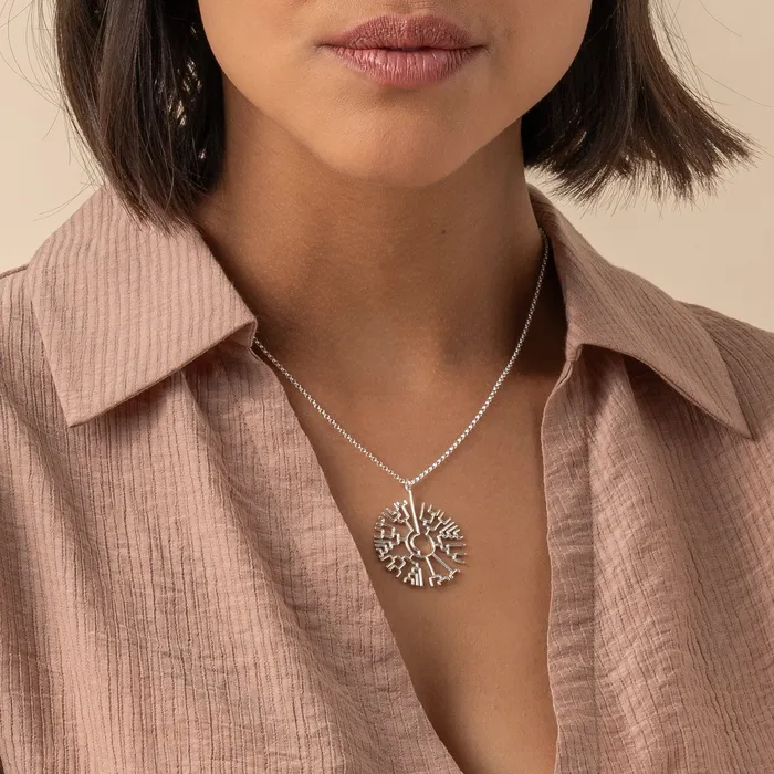phylogenetic tree necklace silver sciencejewelry1824 Necklaces