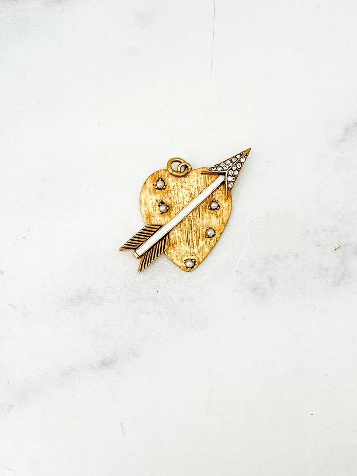 Pierced Heart Charm Elizabeth Cole Jewelry Charm Necklaces