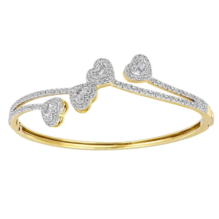 PreStyled Sets LADIES BANGLE 150CT ROUNDBAGUETTE DIAMOND 14K YELLOW GOLD AV PreStyled Sets LADIES BANGLE 150CT ROUNDBAGUETTE DIAMOND 14K YELLOW GOLD AV