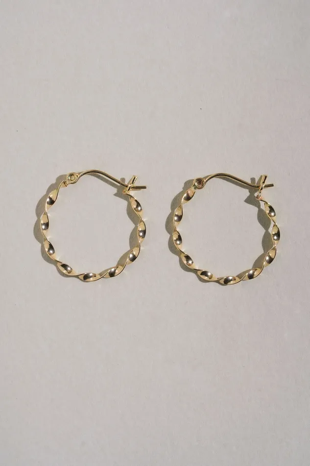 PreStyled Sets Twisted Gold Hoops Earthen Jewelry