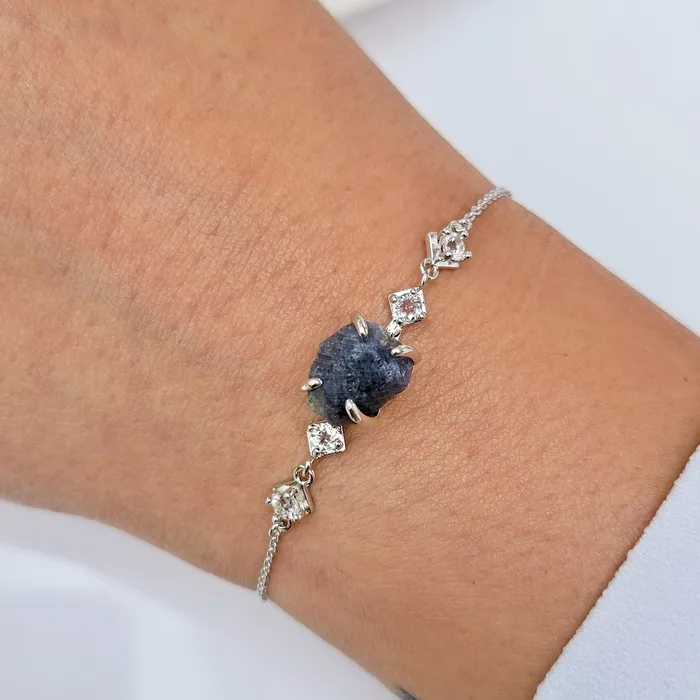 Raw Blue Sapphire Bracelet Uniquelan Jewelry Bracelets Raw Blue Sapphire Bracelet Uniquelan Jewelry Bracelets