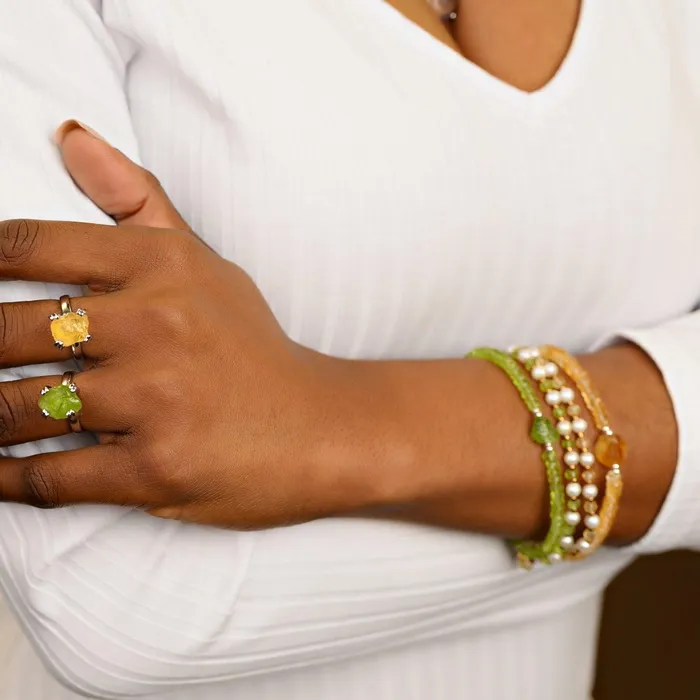 Raw Peridot Stone Bracelet Uniquelan Jewelry Bracelets