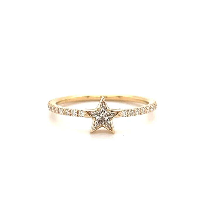 Rings 18K Gold Solid Star Shaped Diamond Pave Ring Izakov Diamonds Fine Jewelry Rings 18K Gold Solid Star Shaped Diamond Pave Ring Izakov Diamonds Fine Jewelry