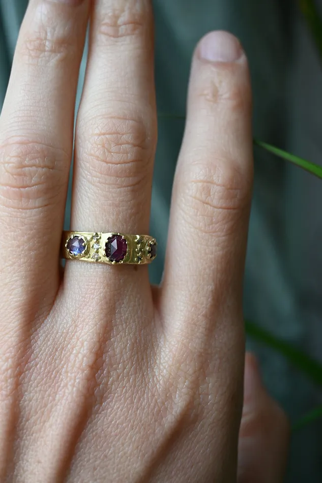Rings Atelier Narc 3 Gem Band Ring
