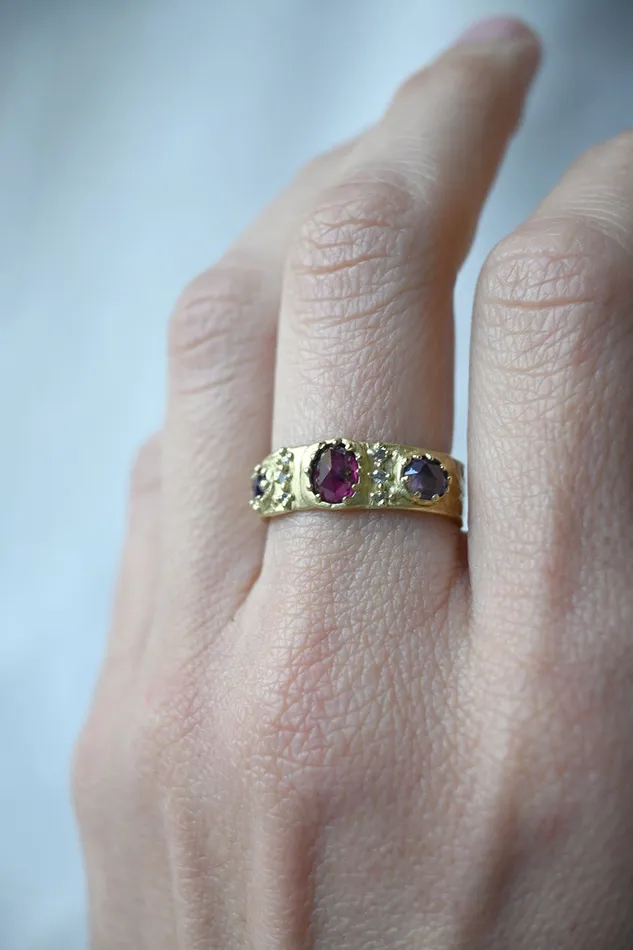 Rings Atelier Narc 3 Gem Band Ring