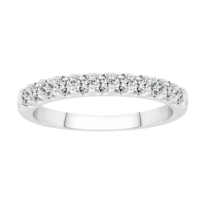 Rings AV LADIES BAND 050CT ROUND DIAMOND 14K WHITE GOLD SI QUALITY
