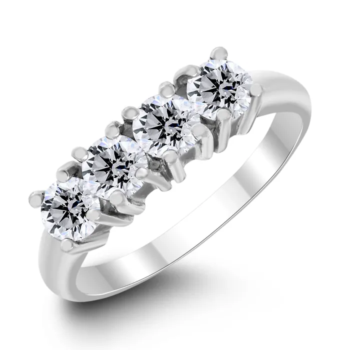 Rings Beauvince 4 Stone Diamond Ring 096 ct Diamonds in Platinum
