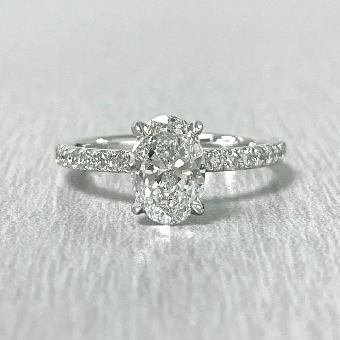 Rings Beauvince Beauvince GIA Certified 100 Carat Oval FSI1 Engagement Ring