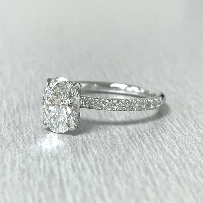Rings Beauvince Beauvince GIA Certified 100 Carat Oval FSI1 Engagement Ring