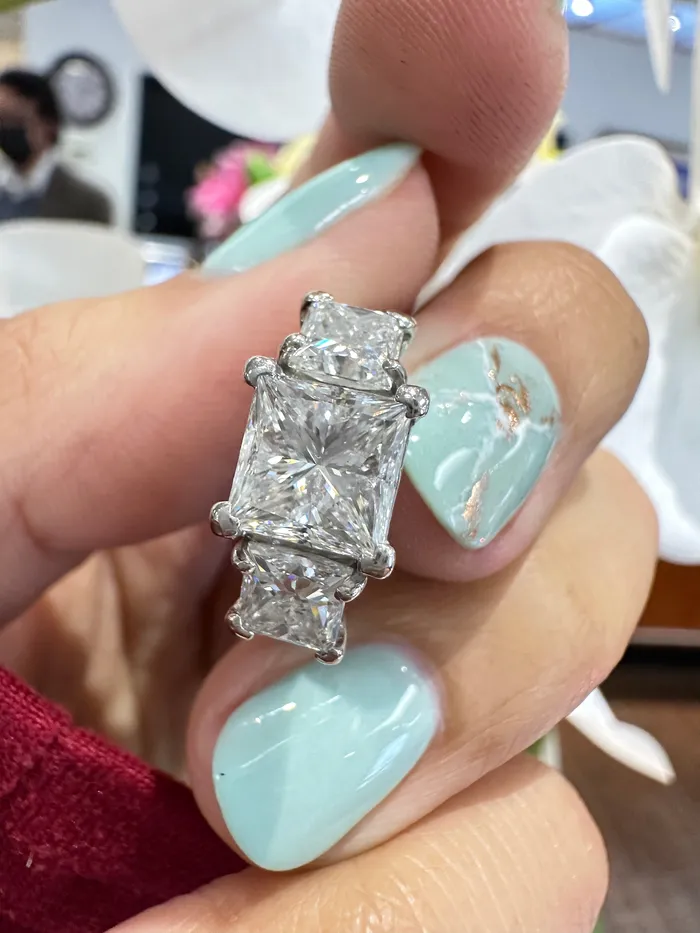 Rings Copy of Princess Cut Diamond Engagement Ring Crown Jewels Coin
