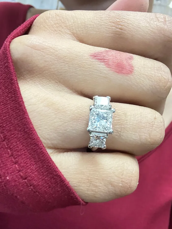 Rings Copy of Princess Cut Diamond Engagement Ring Crown Jewels Coin