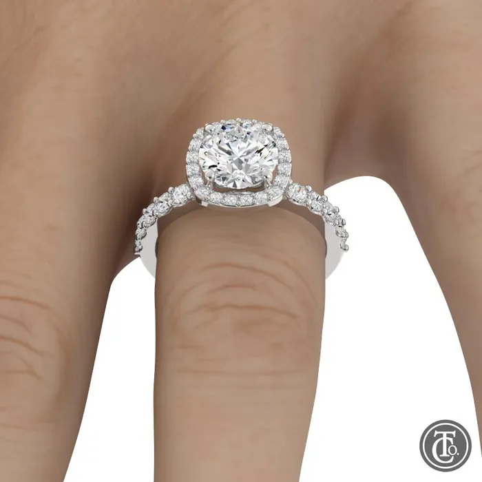 Rings Cushion Halo SemiMount Engagement Ring Thollot Co Rings Cushion Halo SemiMount Engagement Ring Thollot Co